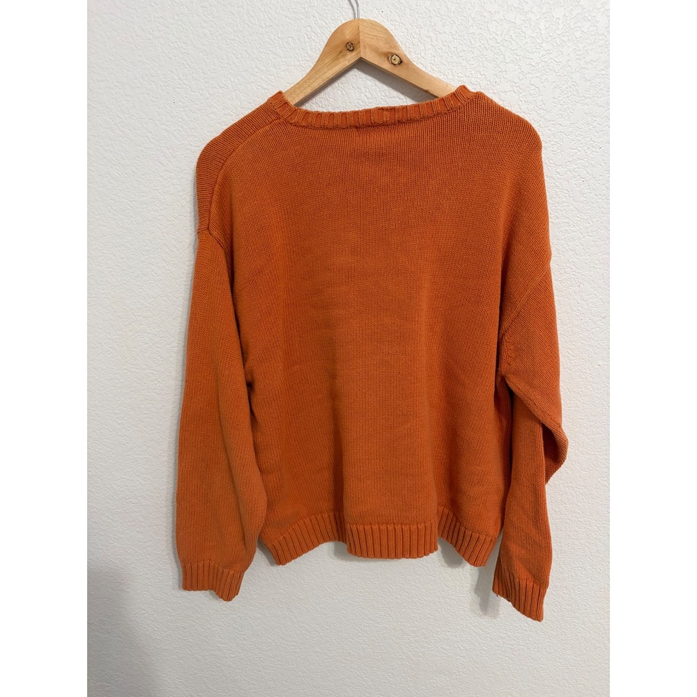 Charter Club Classics Orange Cotton Knit Crewneck Sweater Mens XL XLARGE - Picture 5 of 5